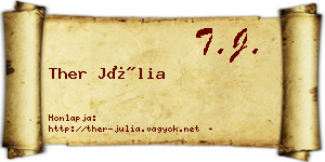 Ther Júlia névjegykártya