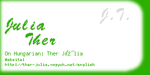 julia ther business card